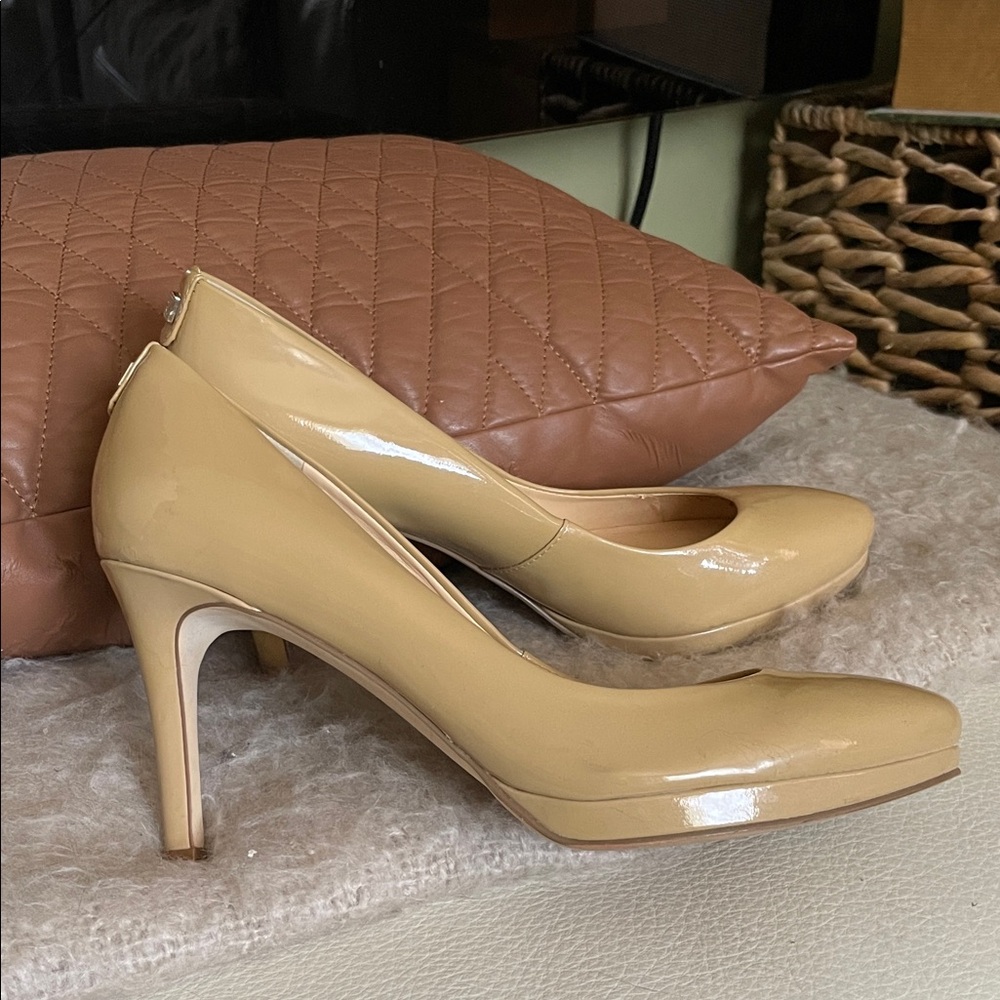 Ivanka Trump Glossy Nude Heels